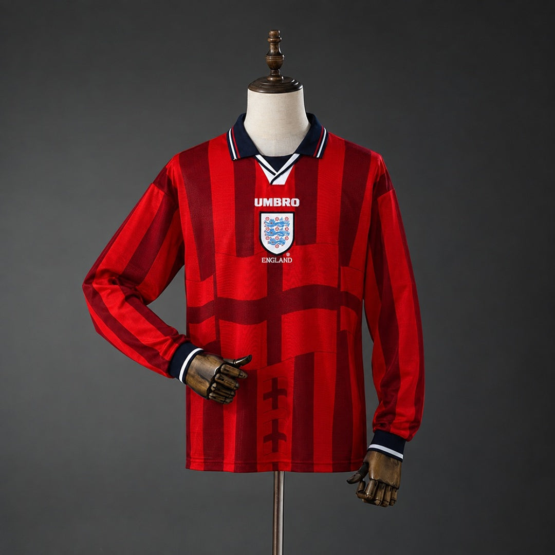 Camisa Inglaterra Retrô Manga Longa 1998