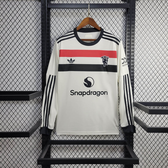 Camisa Manchester United Away Manga Longa 24/25