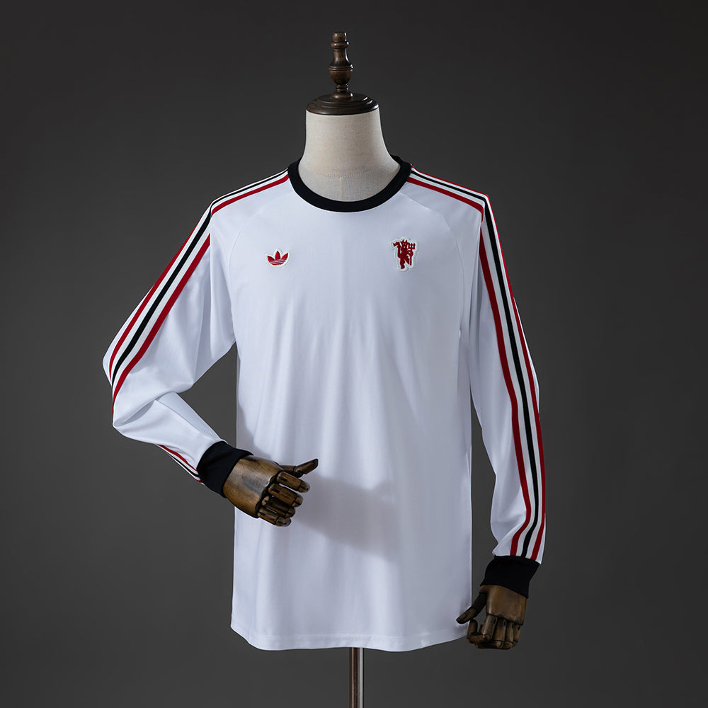 Camisa Manchester United Branca Manga Longa
