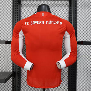 Camisa Bayern Munich Home Manga Longa Jogador 25/26