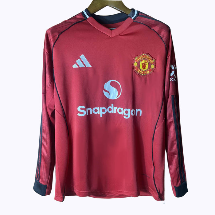 Camisa Manchester United Home Manga Longa 25/26