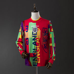Camisa Inglaterra Retrô Manga Longa Goleiro 1996