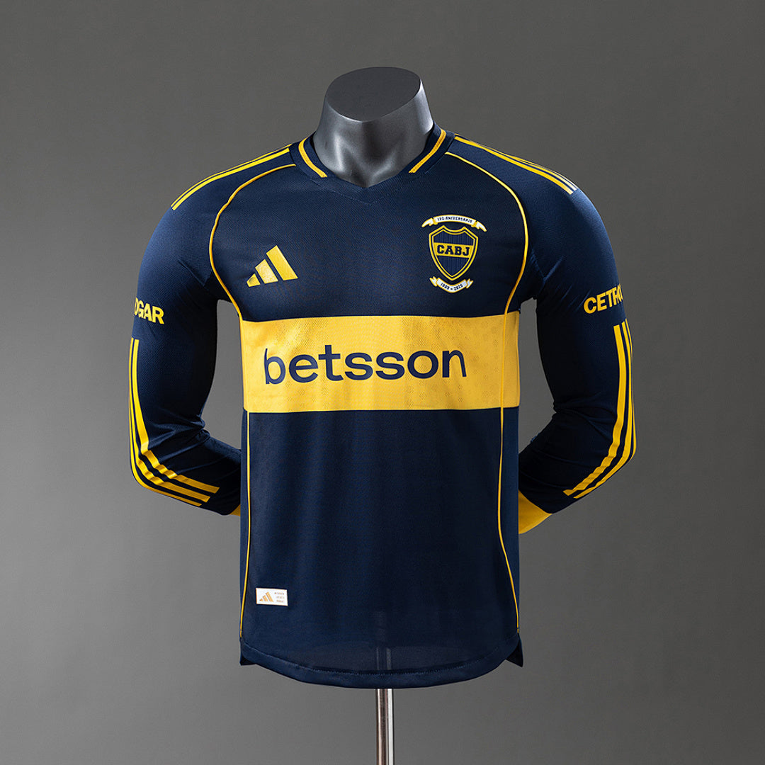 Camisa Boca Juniors Home Manga Longa 4xl8 25/26