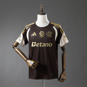 Camisa Flamengo Treino Patrocinadores Marrom 26/27