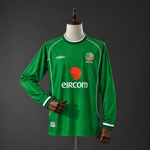 Camisa Irlanda Retrô Manga Longa 2002