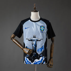 Camisa Brasil Cristo Redentor Cinza 2026