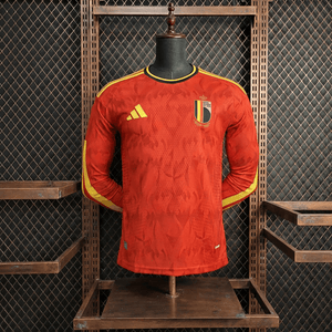 Camisa Bélgica Home Manga Longa Jogador 2026