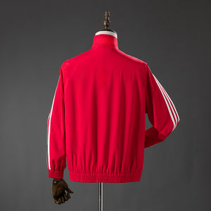 Camisa Three Stripes Vermelha Corta Vento Xxl7