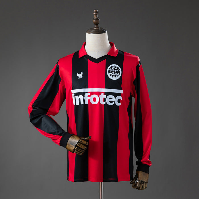Camisa Eintracht Frankfurt Retrô Manga Longa 83/84