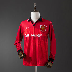 Camisa Manchester United Retrô Manga Longa 1994