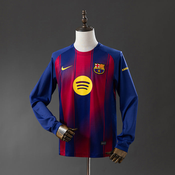 Camisa Barcelona Home Manga Longa 25/26