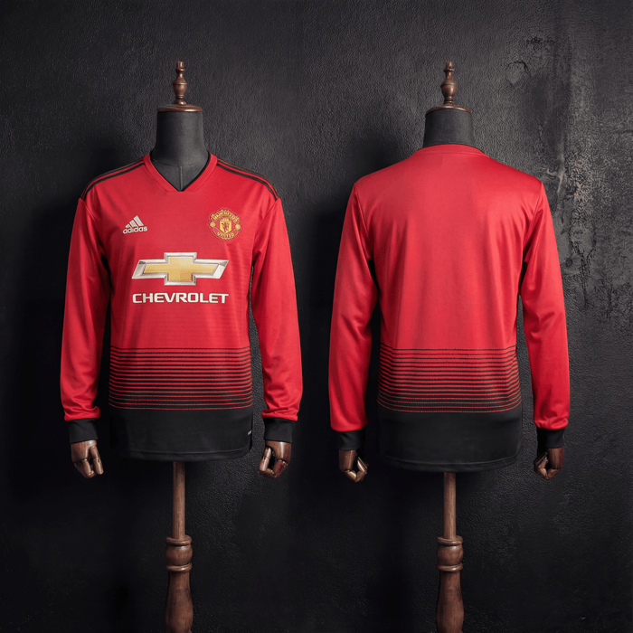 Camisa Manchester United Retrô Manga Longa 18/19