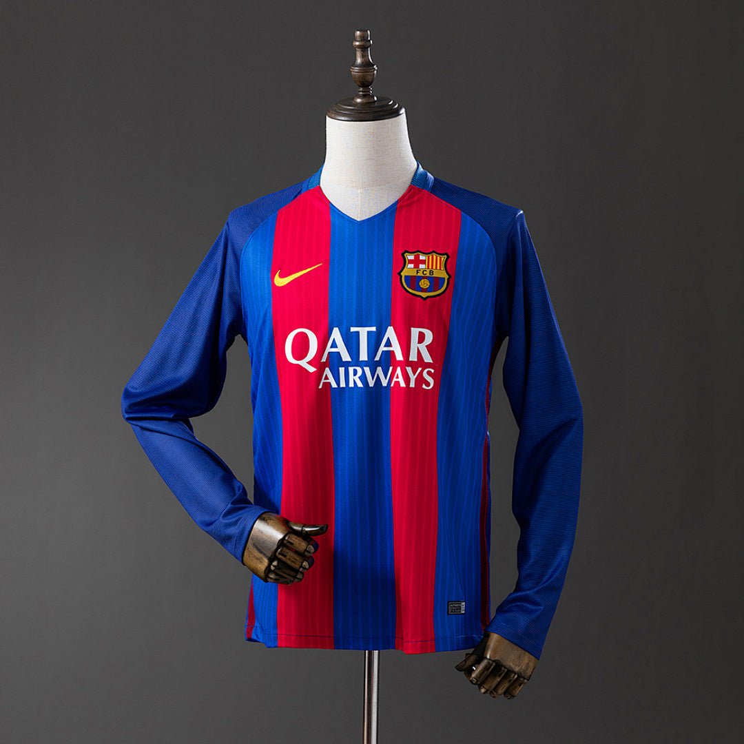 Camisa Barcelona Retrô Manga Longa 16/17