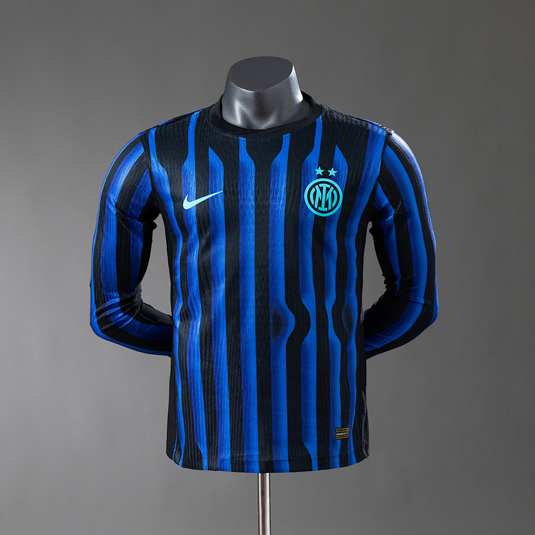 Camisa Inter Milan Home Manga Longa Versão Jogador 25/26