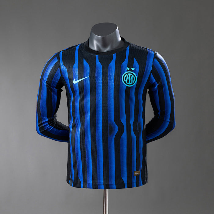 Camisa Inter Milan Home Manga Longa Versão Jogador 25/26
