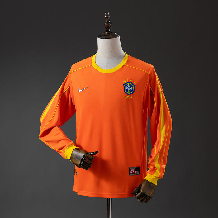 Camisa Brasil Retrô Manga Longa Goleiro 1998