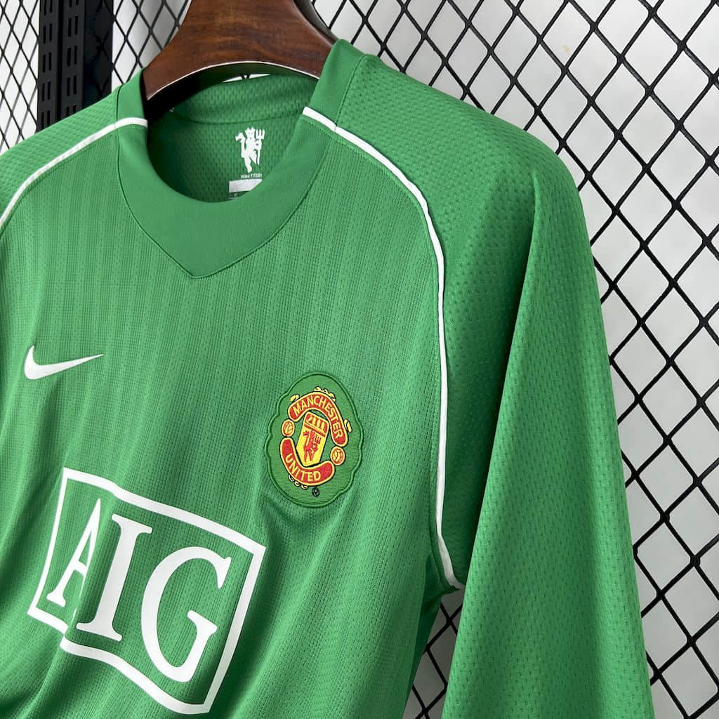 Camisa Manchester United Retrô Manga Longa 07/08