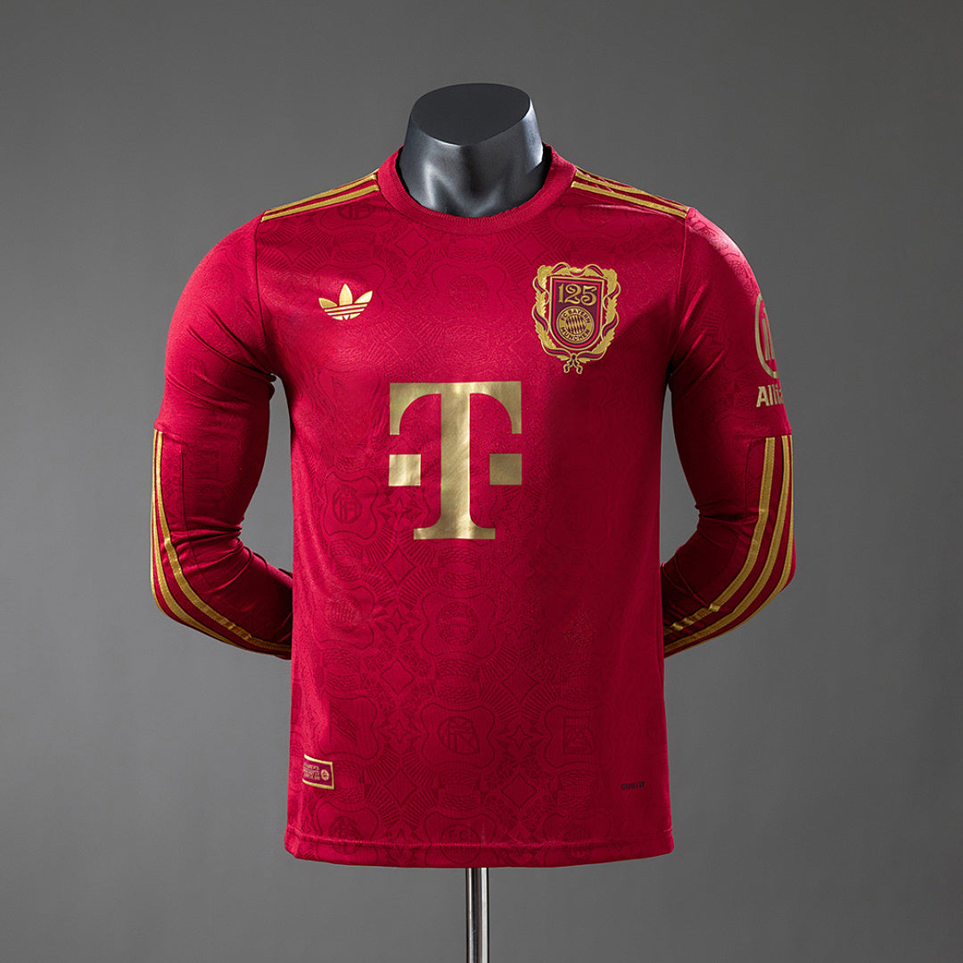 Camisa Bayern Munich Manga Longa Versão Jogador 25/26