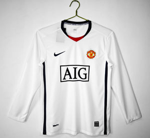 Camisa Manchester United Retrô Manga Longa 08/09