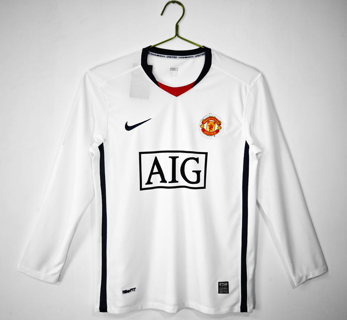 Camisa Manchester United Retrô Manga Longa 08/09