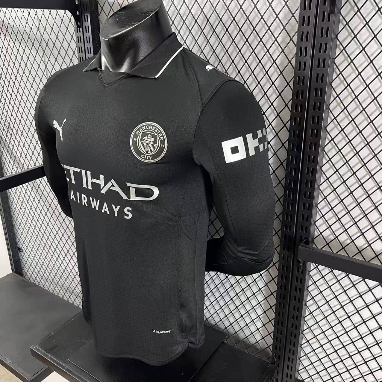 Camisa Manchester City Away Manga Longa Jogador 25/26
