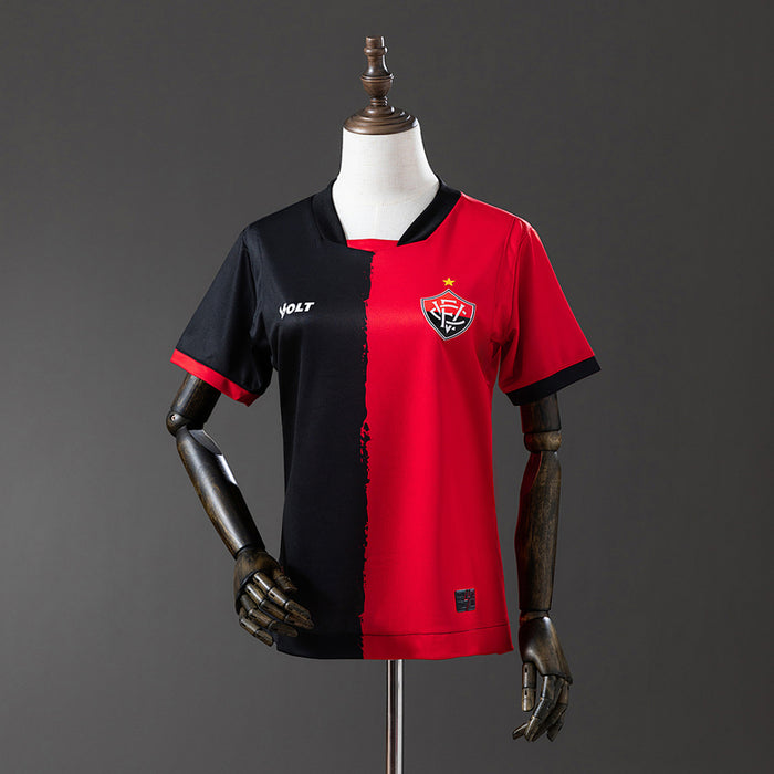 Camisa Vitória Vermelha Preta 25/26 Feminina