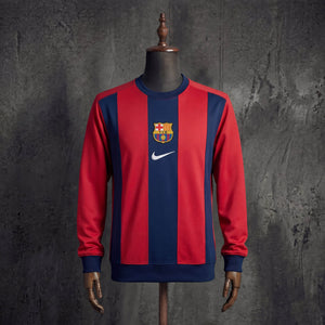 Camisa Barcelona Vermelha Azul Manga Longa