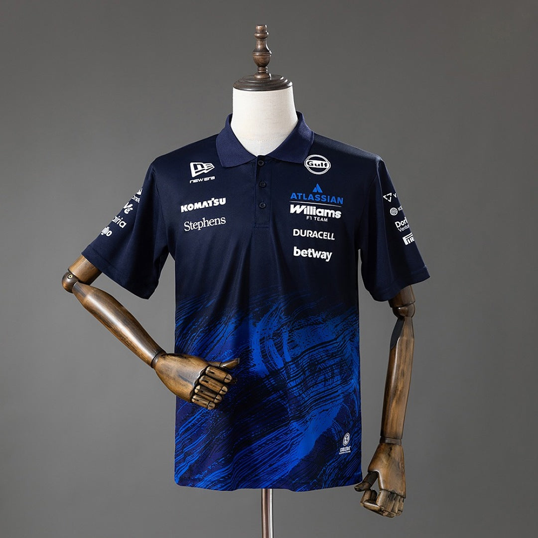 Camisa New Era Atlassian Williams F1 Preta And Azul Polo 4xl7 2026