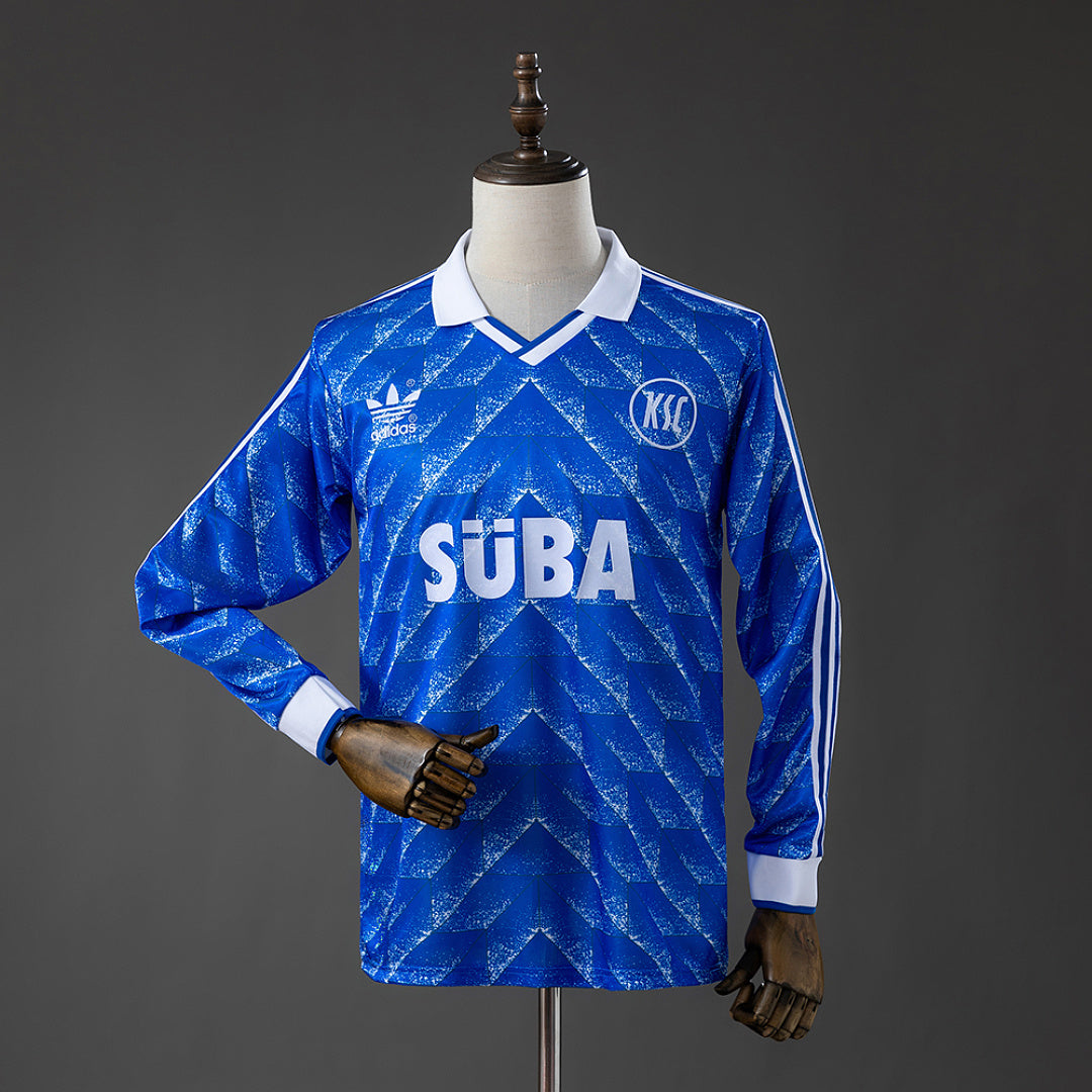 Camisa Karlsruher Home Retrô Long Sleeved Xxl7 89/90