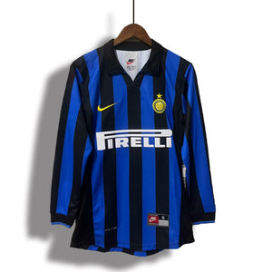 Camisa Inter Milan Retrô Manga Longa 1998