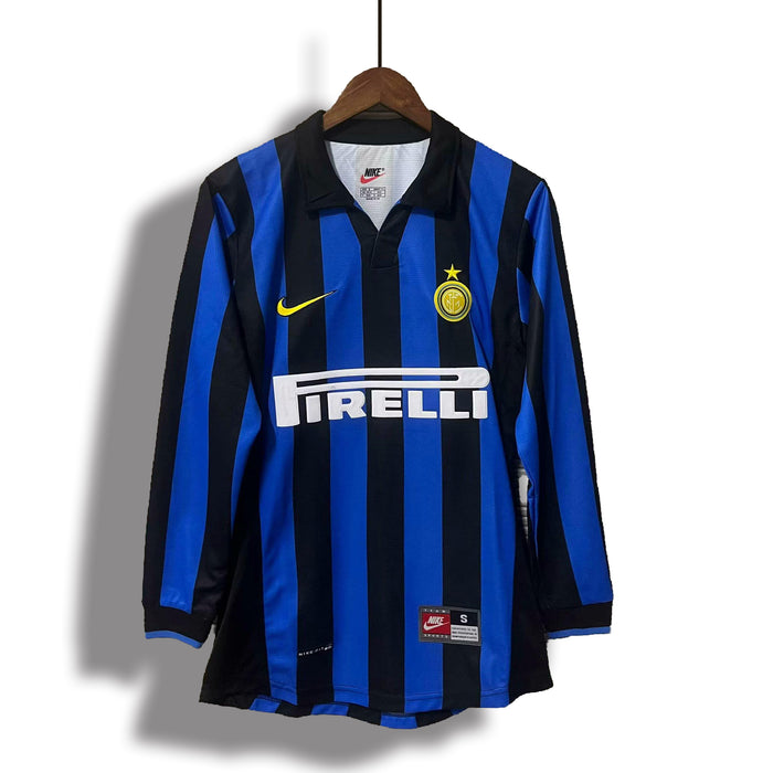 Camisa Inter Milan Retrô Manga Longa 1998