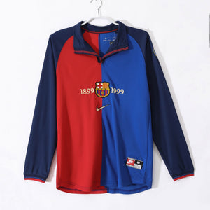 Camisa Barcelona Retrô Manga Longa 1999
