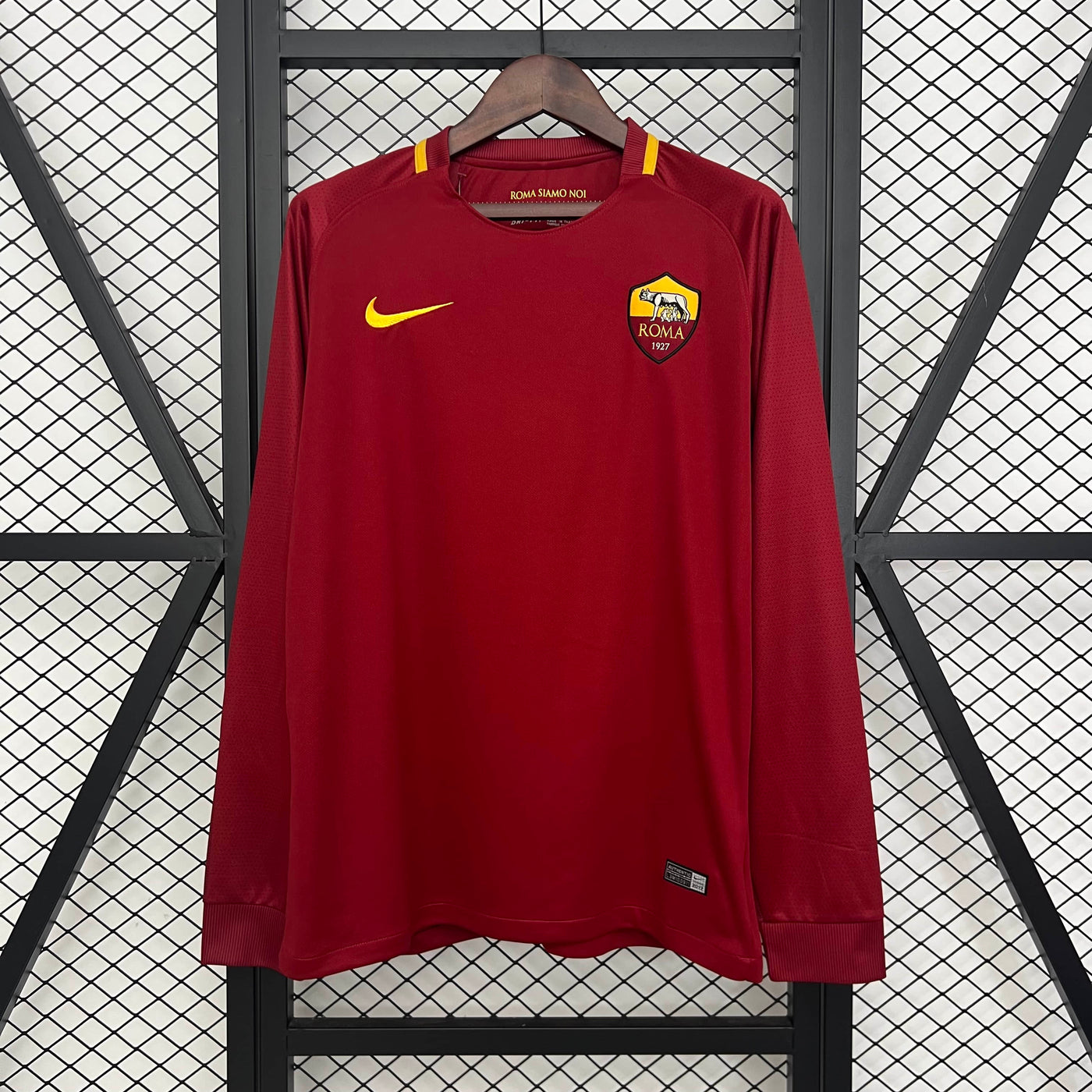 Camisa Roma Retrô Manga Longa 17/18