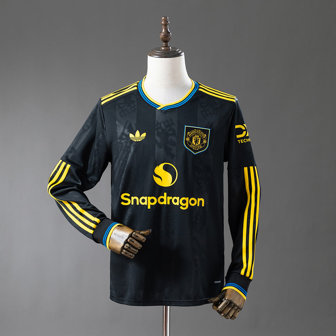 Camisa Manchester United Away Manga Longa 25/26
