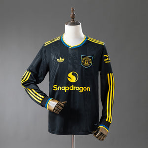 Camisa Manchester United Away Manga Longa 25/26