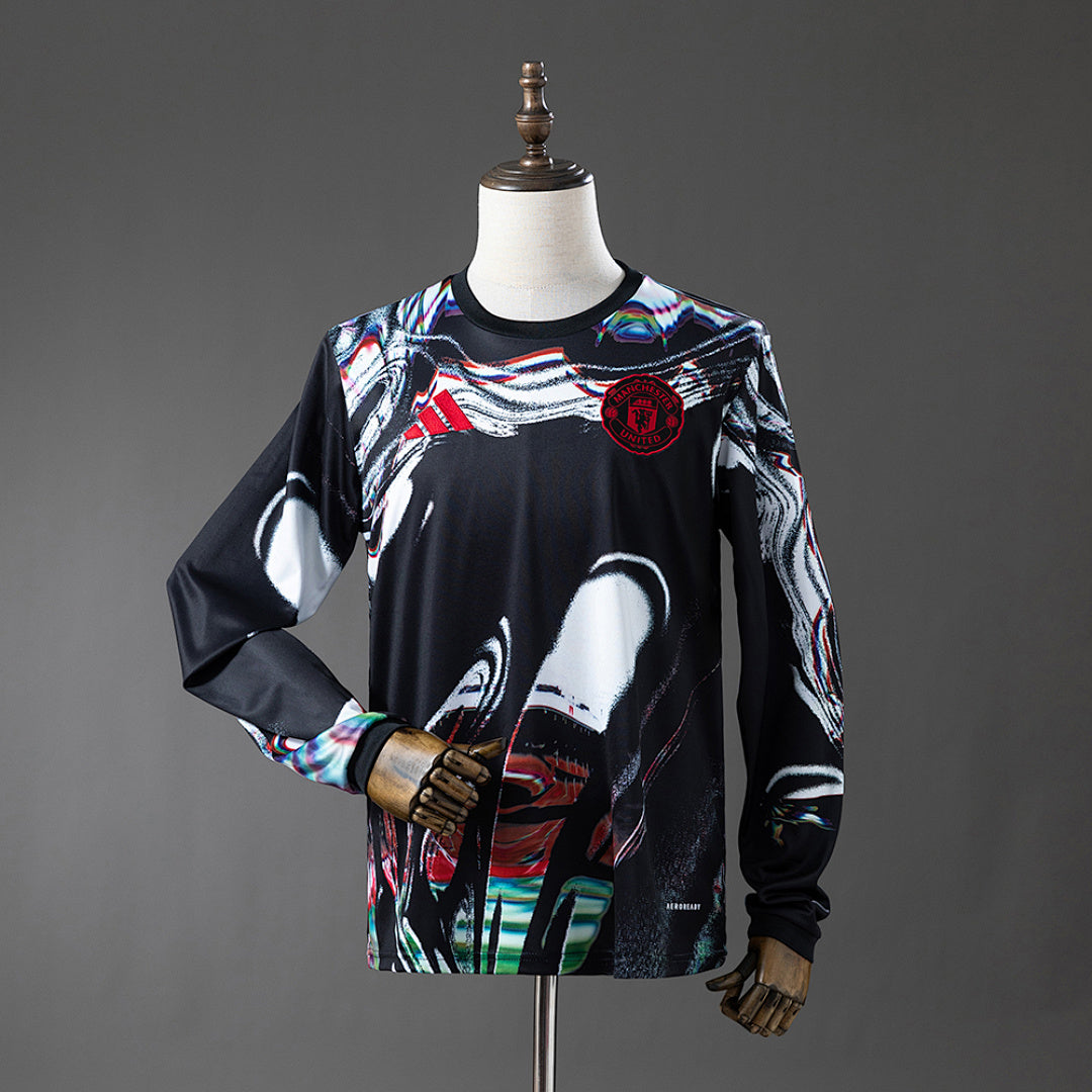 Camisa Manchester United Pré-jogo Manga Longa 25/26