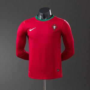 Camisa Portugal Retrô Manga Longa Versão Jogador 2012