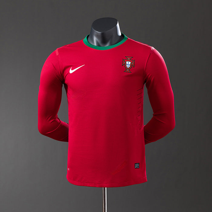 Camisa Portugal Retrô Manga Longa Versão Jogador 2012