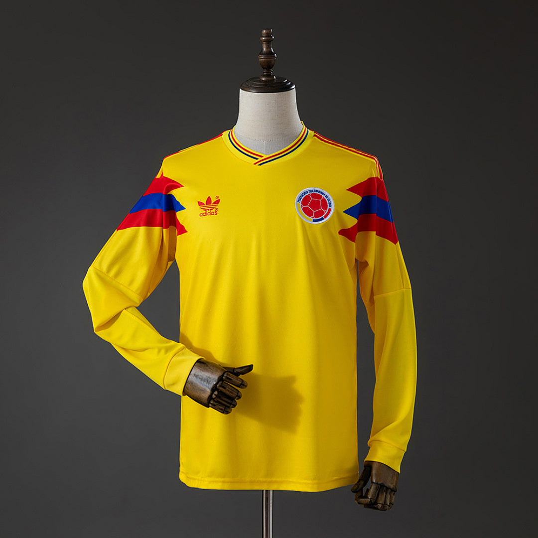 Camisa Colômbia Retrô Manga Longa 1990