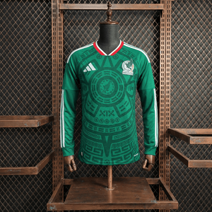 Camisa México Home Manga Longa Jogador 2026