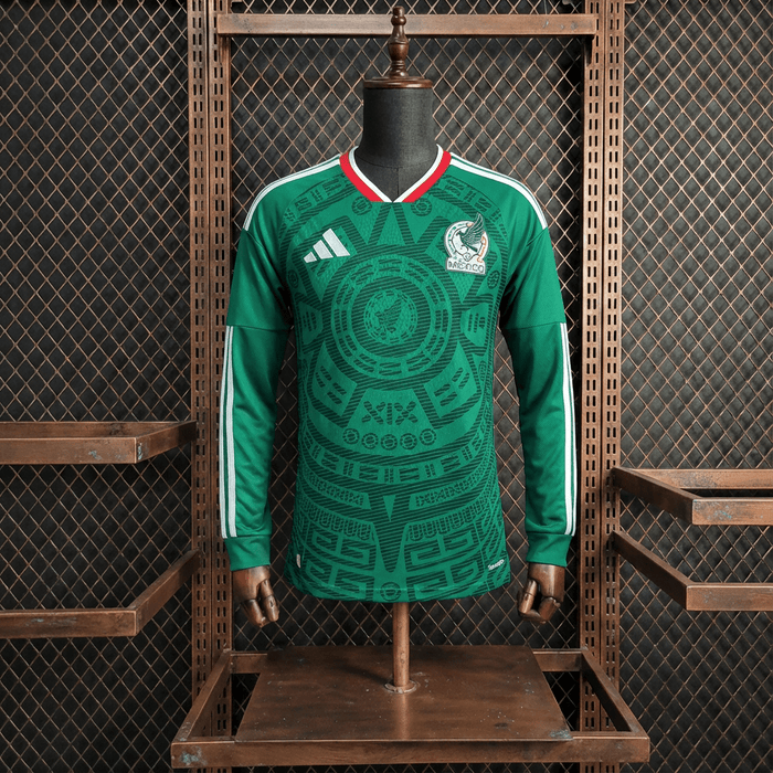 Camisa México Home Manga Longa Jogador 2026