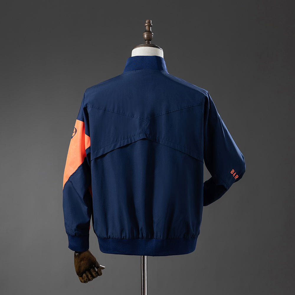 Corta Vento Barcelona Azul Laranja Azul Marinho