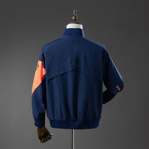 Corta Vento Barcelona Azul Laranja Azul Marinho