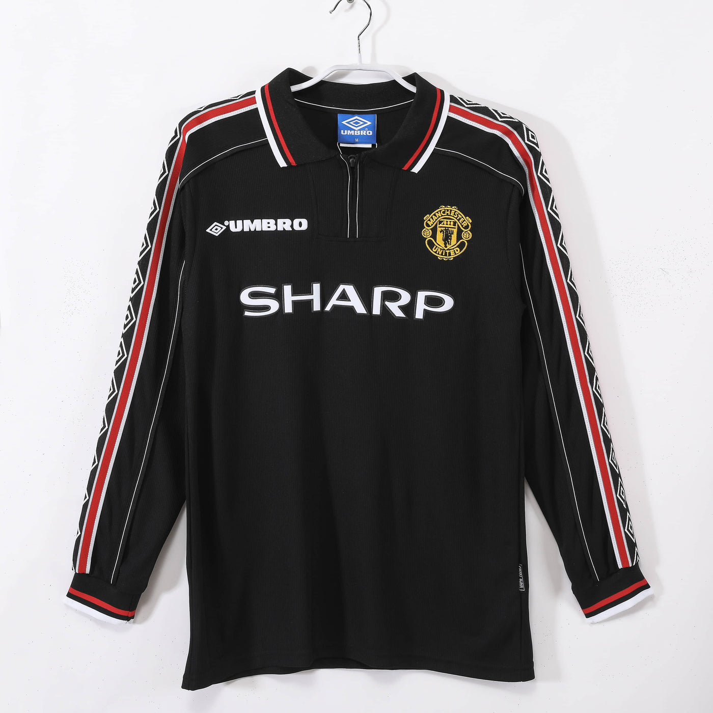 Camisa Manchester United Retrô Manga Longa 98/99