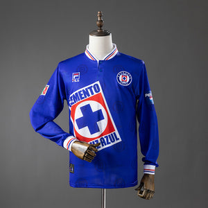 Camisa Cruz Azul Home Manga Longa Retrô Xxl8 1998