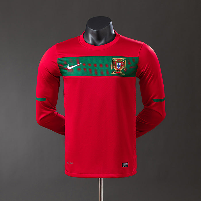 Camisa Portugal Retrô Manga Longa Versão Jogador 2010
