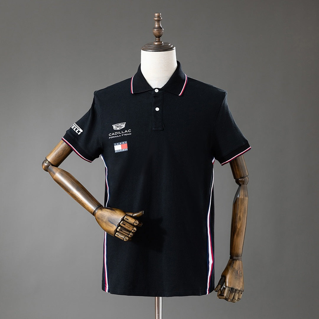 Camisa Tommy Hilfiger X Cadillac F1 Team Replica Preta Polo 5xl7