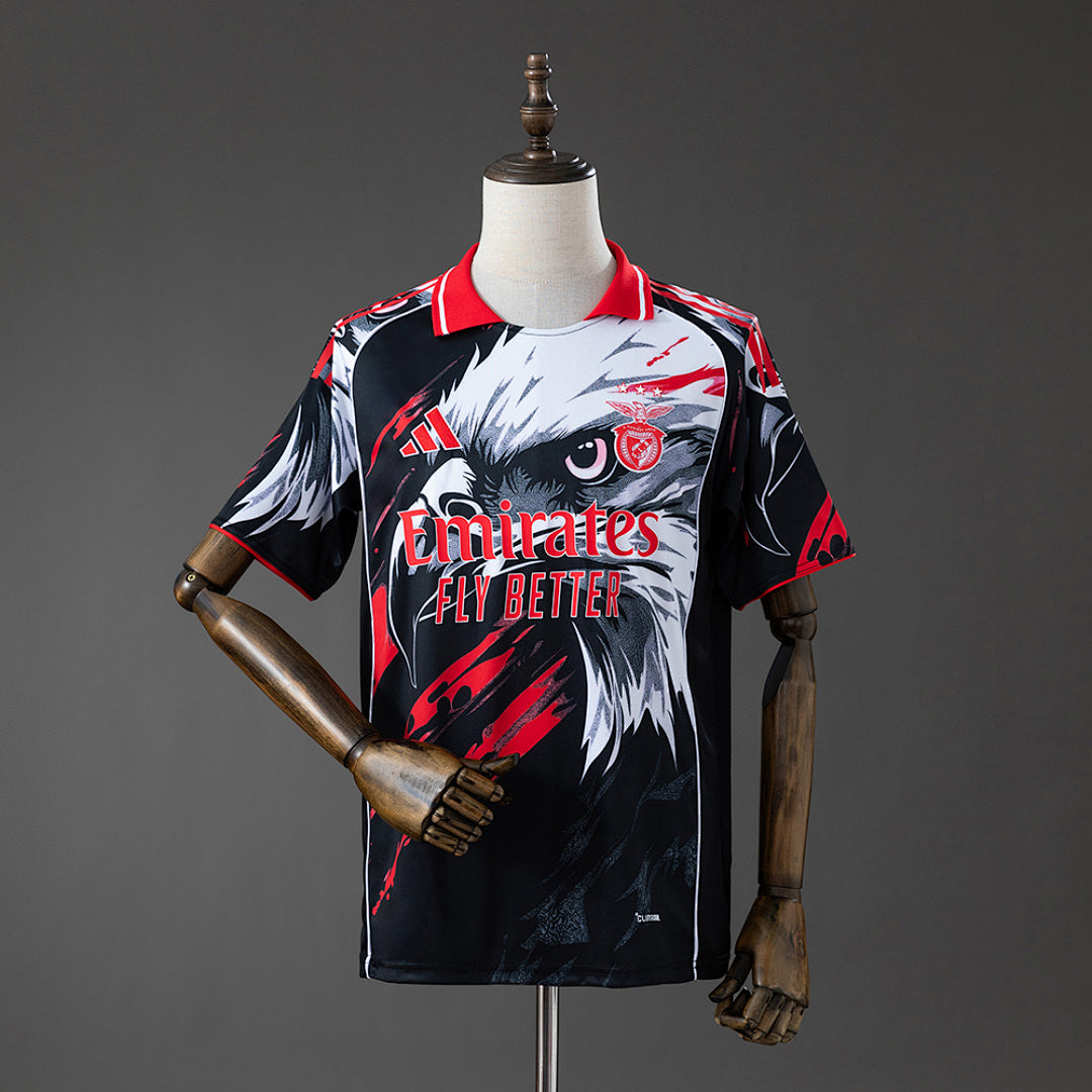 Camisa Benfica Special Eagle Preta& Branca 4xl8 26/27