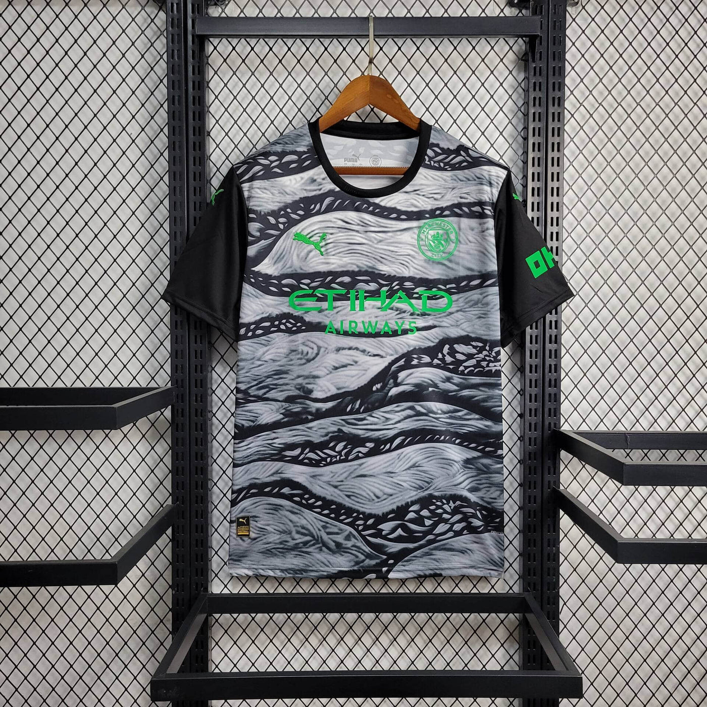 Camisa Manchester City Preta Cinza 25/26