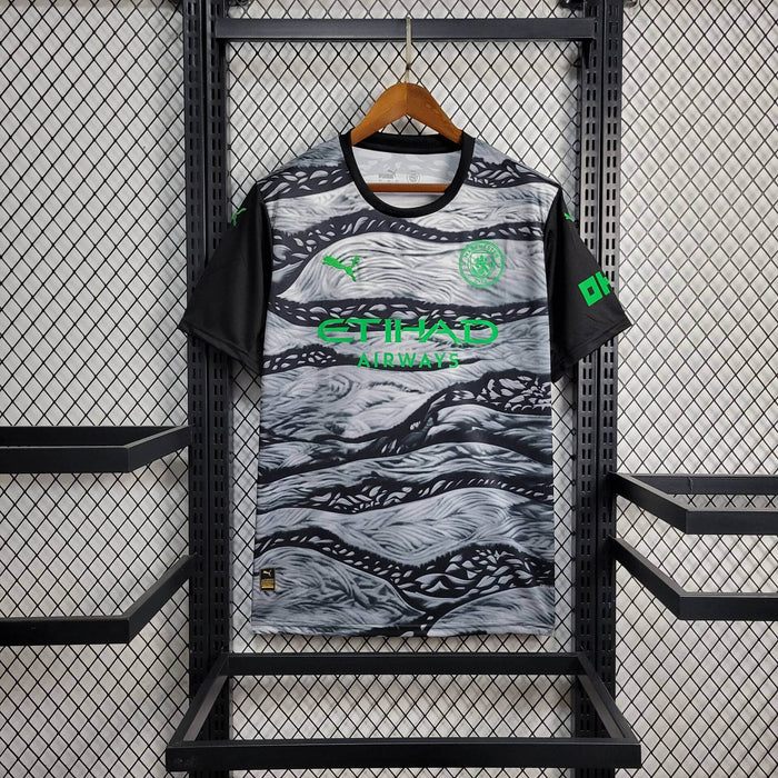 Camisa Manchester City Preta Cinza 25/26